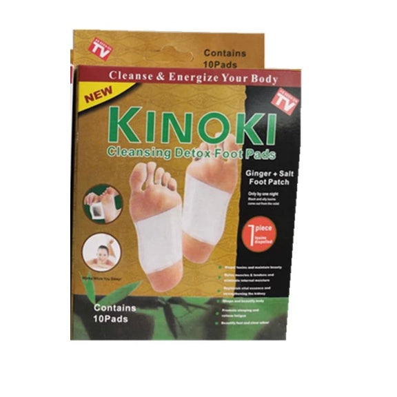 Kinoki 50/100 PCS Natural Ginger Salt Detox Foot Patches - For Relaxation, Detoxification, Enhancing Sleep, Body