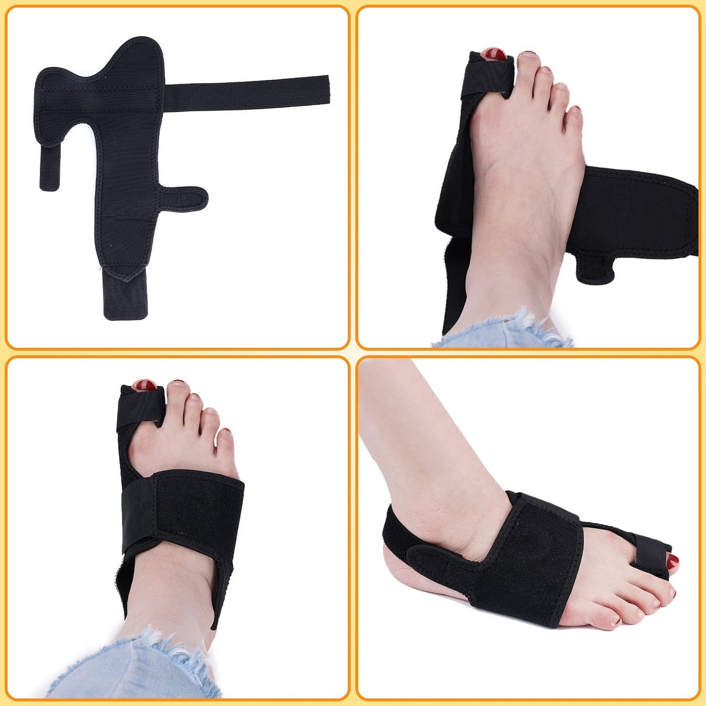 1 pairs Bunion Corrector For Women And Men, Adjustable Splint Pads, Orthopedic Straightener, Separator, Hallux Valgus Day/night Supports, Bunion Corrector For Big Toe