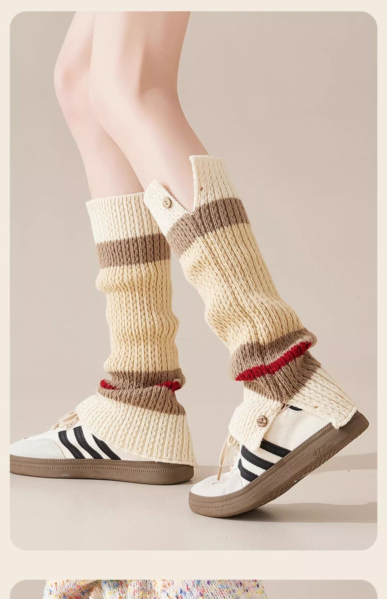 2 Pairs -Stay Stylish & Cozy with Our Japanese Lolita Leg Warmers!