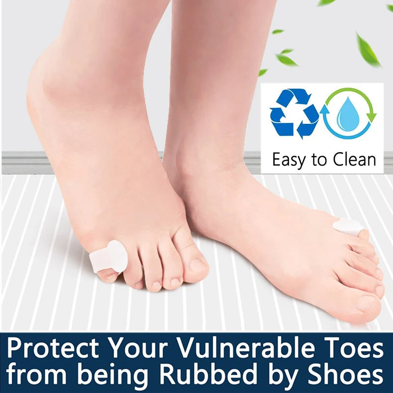 8 Pcs Silicone Gel Bunion Corrector for Pinky Toes – Relief for Blisters, Swelling & Overlapping Toes | Soft & Comfortable Toe Separator for Women & Men