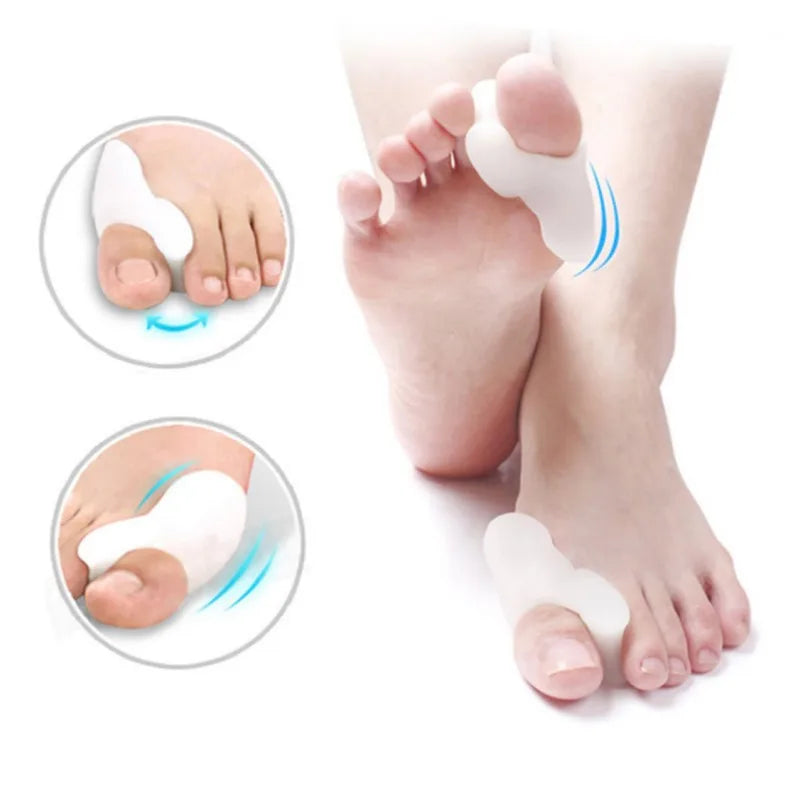 6PCS Silicone Gel Thumb Corrector Bunion Foot Toe Hallux Valgus Protector Separator Finger Straightener Adjuster Foot Care Tool