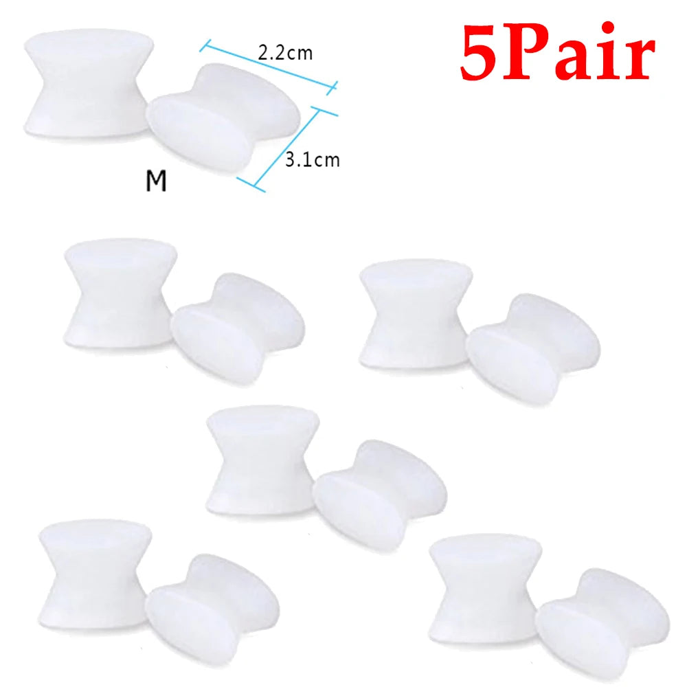 1/5Pair Gel Toe Separator Foot Care Tool Silicone Big Toe Bunion Straightener Valgus Hallux Bunion Protector Corrector Alignment
