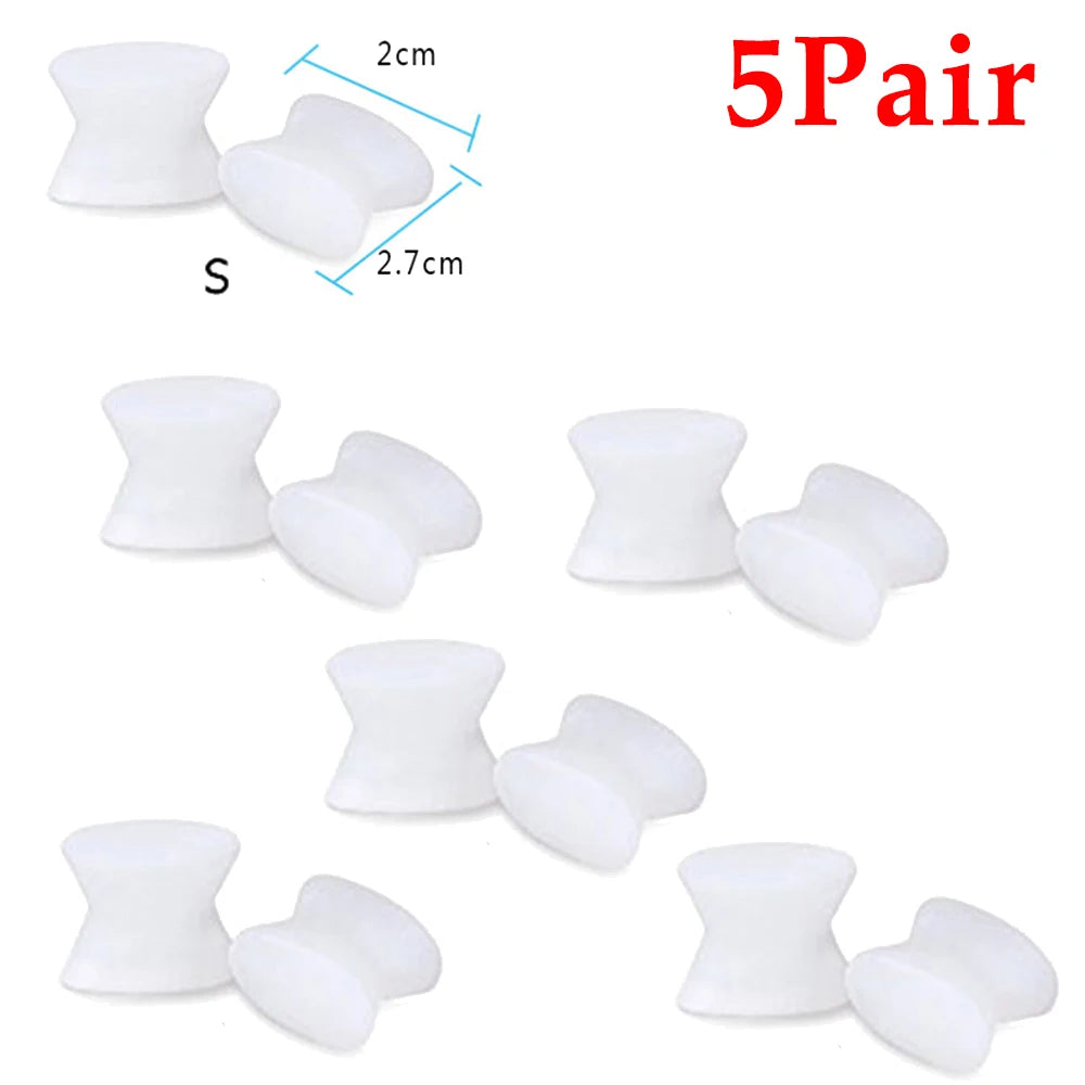 1/5Pair Gel Toe Separator Foot Care Tool Silicone Big Toe Bunion Straightener Valgus Hallux Bunion Protector Corrector Alignment
