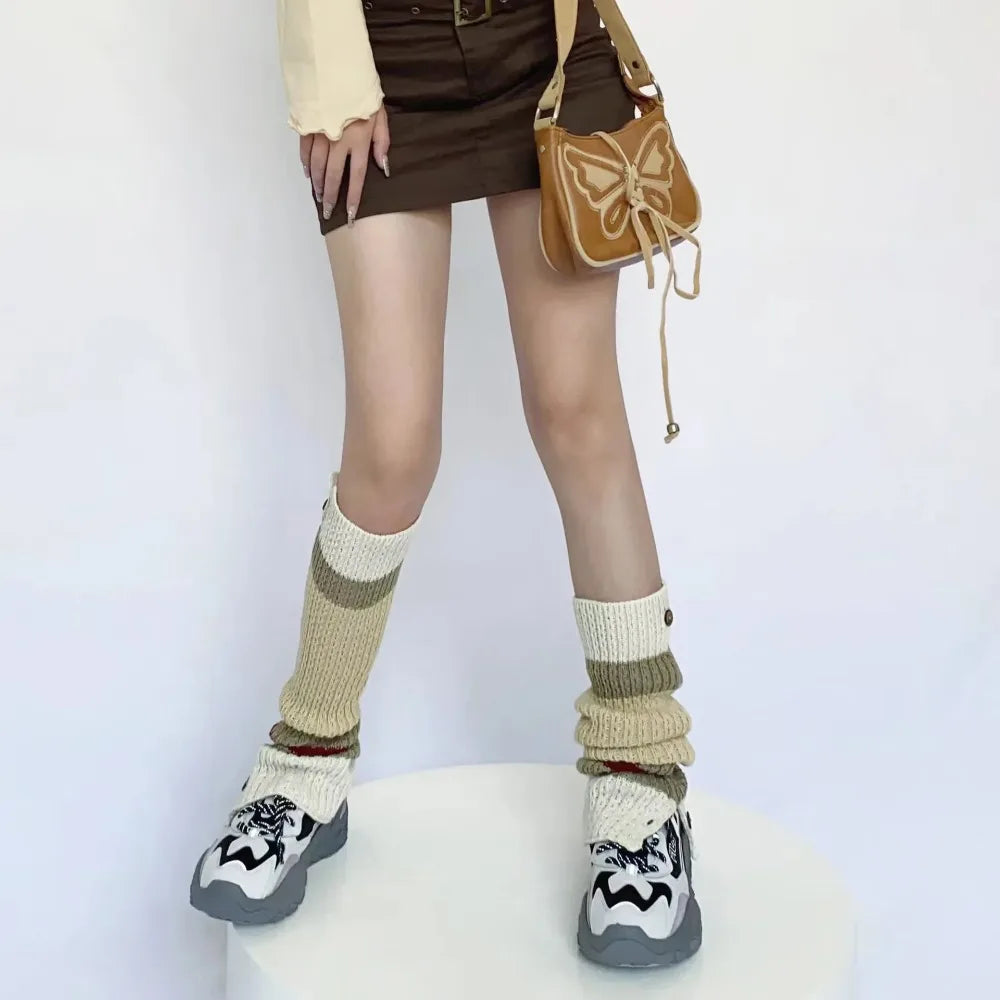 2 pair Women's Leg Warmers – Stretchy Knit Boot Cuffs, Cozy & Fashionable, Non-Slip, Extra Long, for Winter, Dance, Yoga, and Casual Wear (Trendy & Warm)