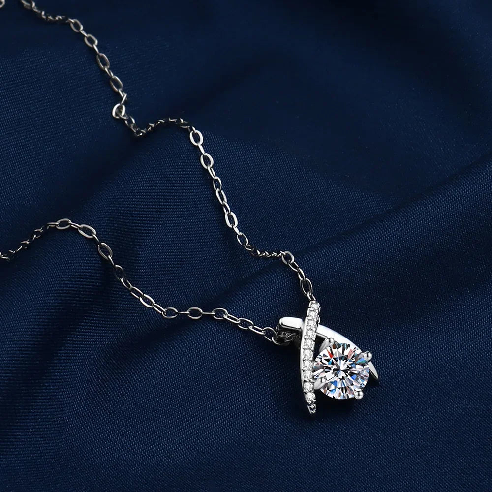 S925 Sterling Silver design girl senior sense cross pendant Korean version personality inset zircon necklace boudoir gift