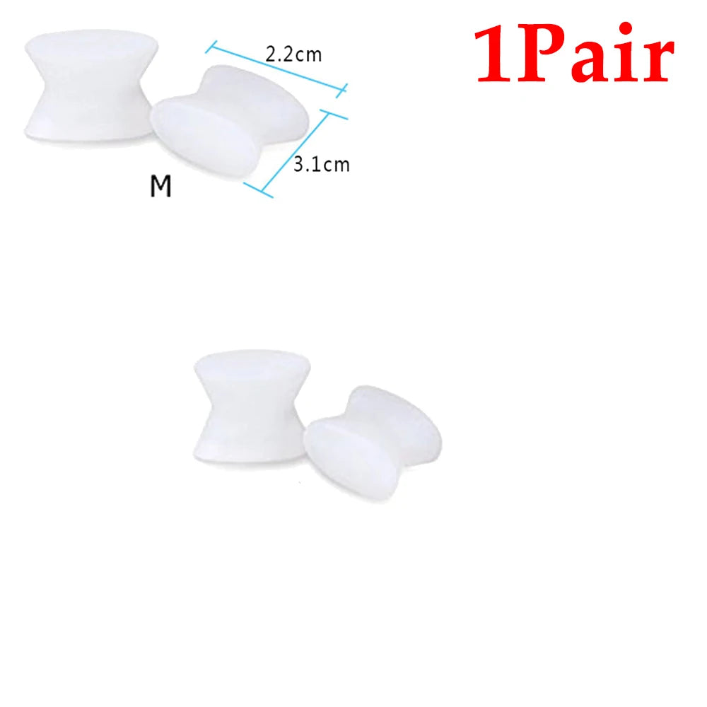 1/5Pair Gel Toe Separator Foot Care Tool Silicone Big Toe Bunion Straightener Valgus Hallux Bunion Protector Corrector Alignment