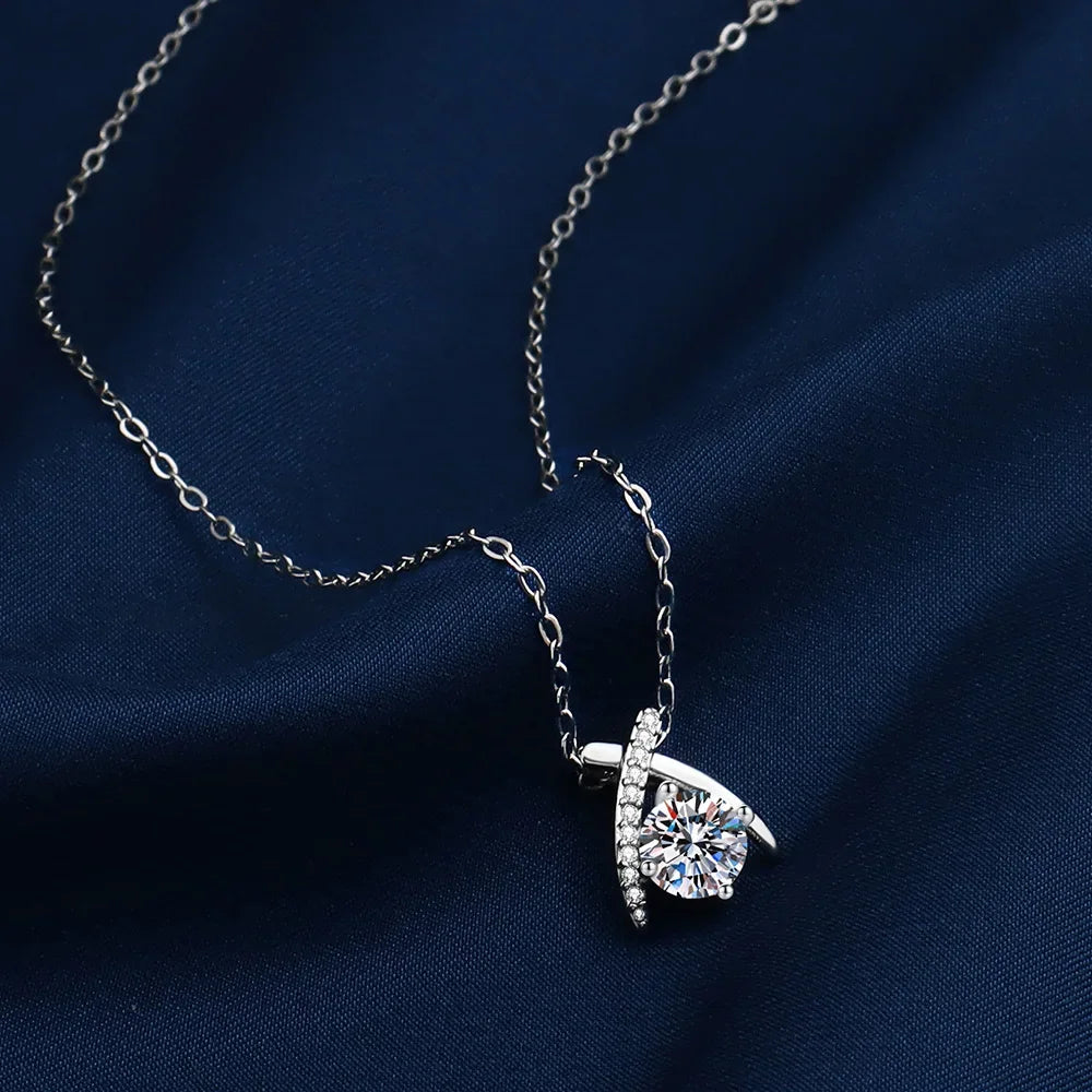 S925 Sterling Silver design girl senior sense cross pendant Korean version personality inset zircon necklace boudoir gift