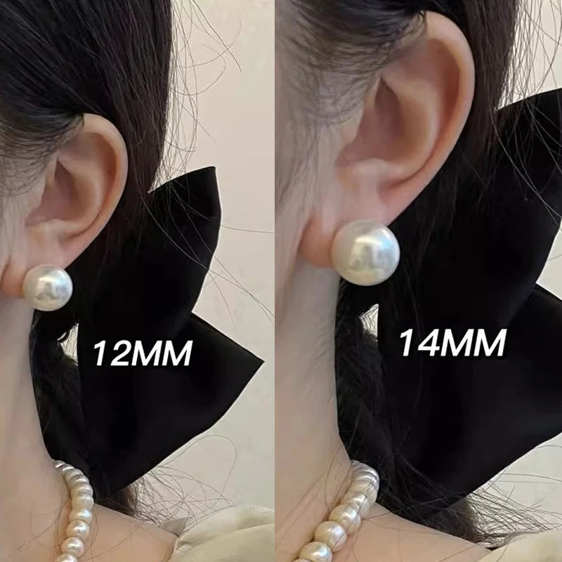 8/10/12/14mm Korean Fashion Pearl Clip Earrings for Women Girls Vintage Golden Ear Cuff Clip Without Pierced Ear Cuff Jewelry