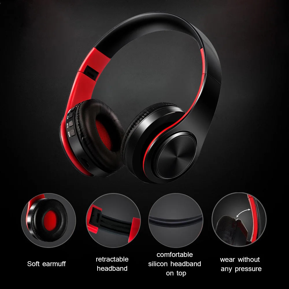 Headphones Bluetooth Headset Earphone Wireless Headphones Stereo Foldable Sport Earphone Microphone Headset Handfree MP3 Player