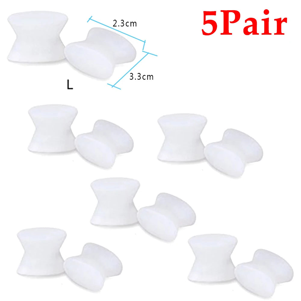 1/5Pair Gel Toe Separator Foot Care Tool Silicone Big Toe Bunion Straightener Valgus Hallux Bunion Protector Corrector Alignment