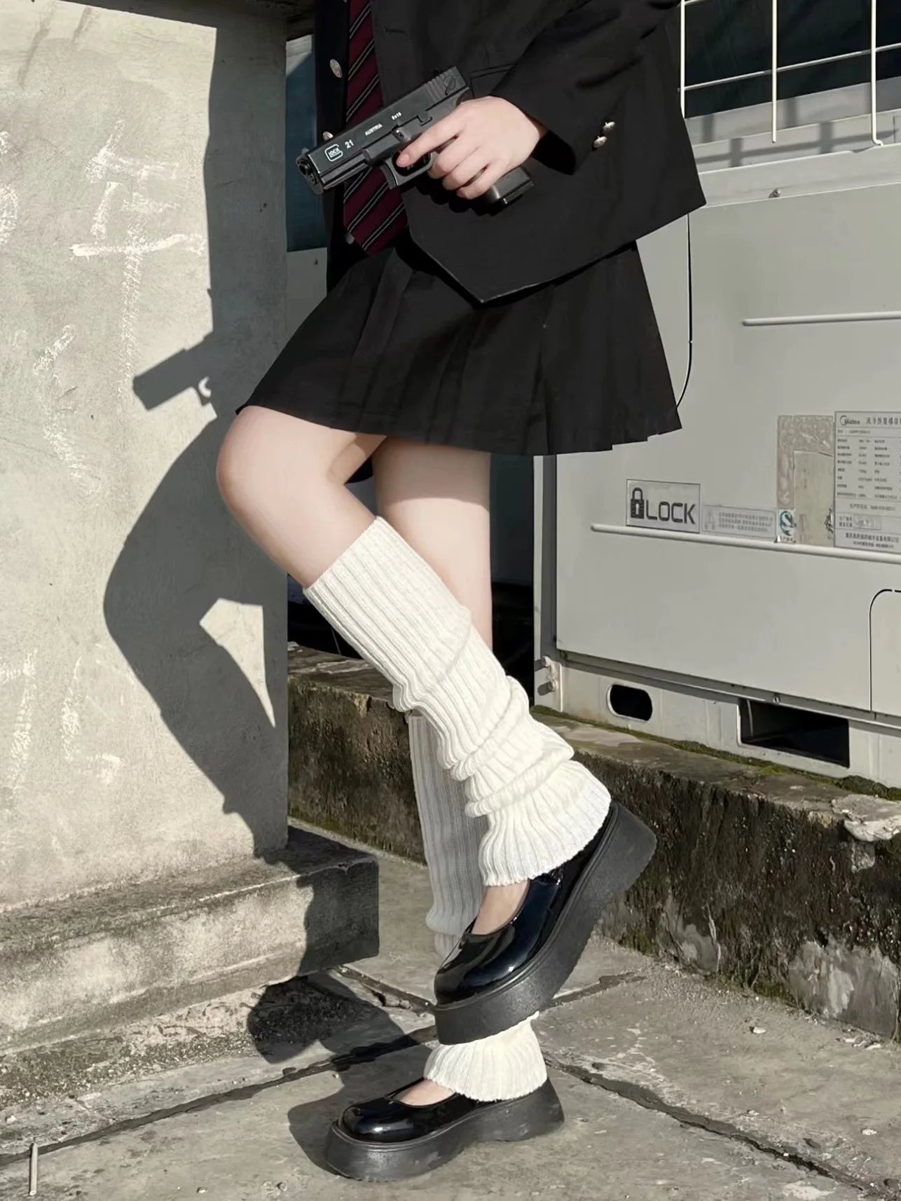 2 Pairs -Stay Stylish & Cozy with Our Japanese Lolita Leg Warmers!