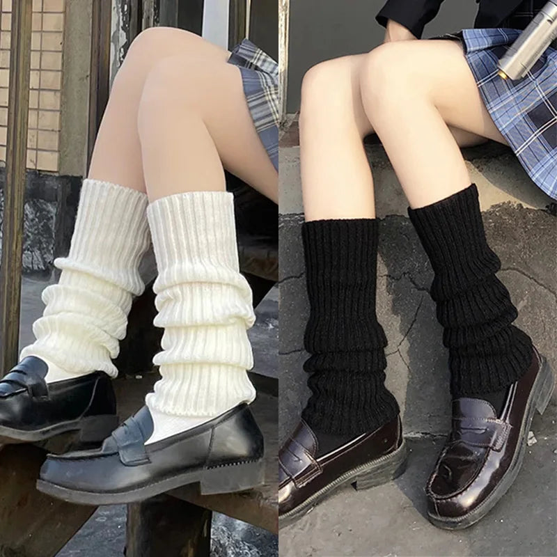 2 Pairs -Stay Stylish & Cozy with Our Japanese Lolita Leg Warmers!
