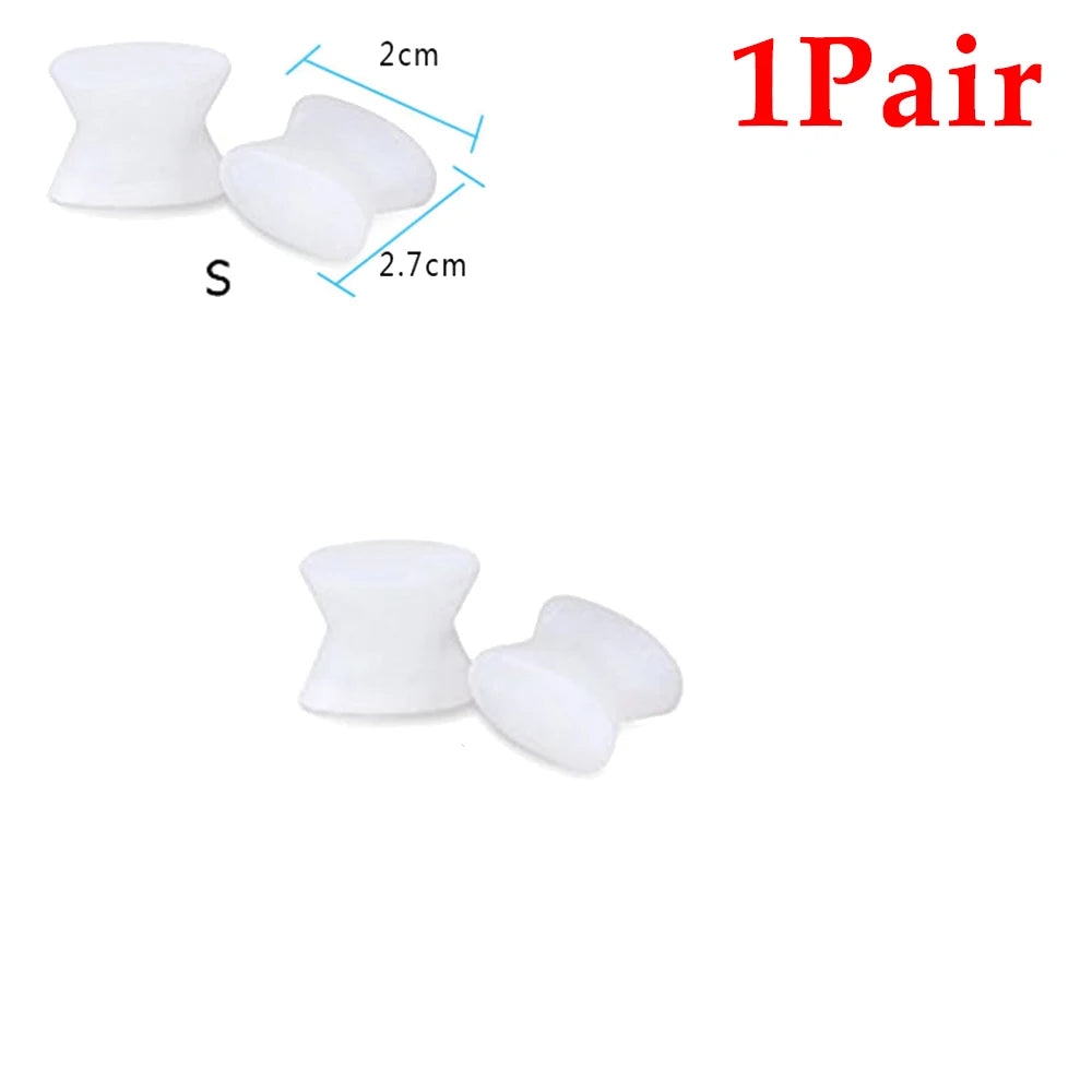 1/5Pair Gel Toe Separator Foot Care Tool Silicone Big Toe Bunion Straightener Valgus Hallux Bunion Protector Corrector Alignment