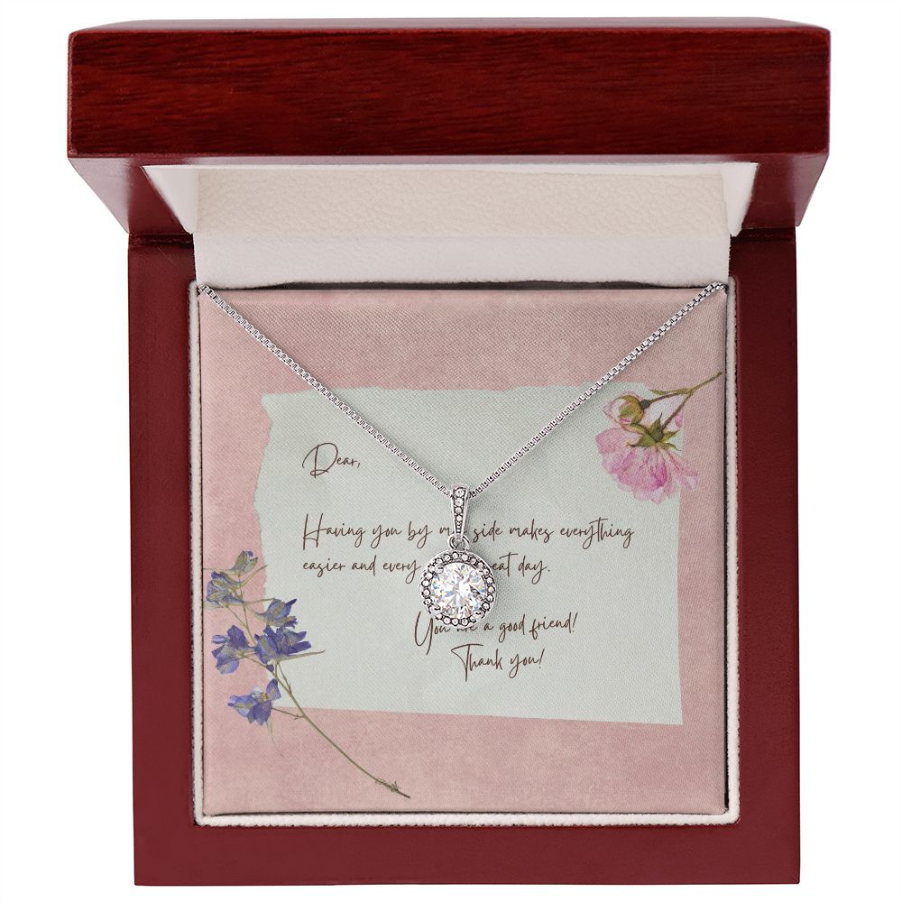 To My Good Friend dazzling Eternal Hope Necklace cubic zirconia that will sparkle