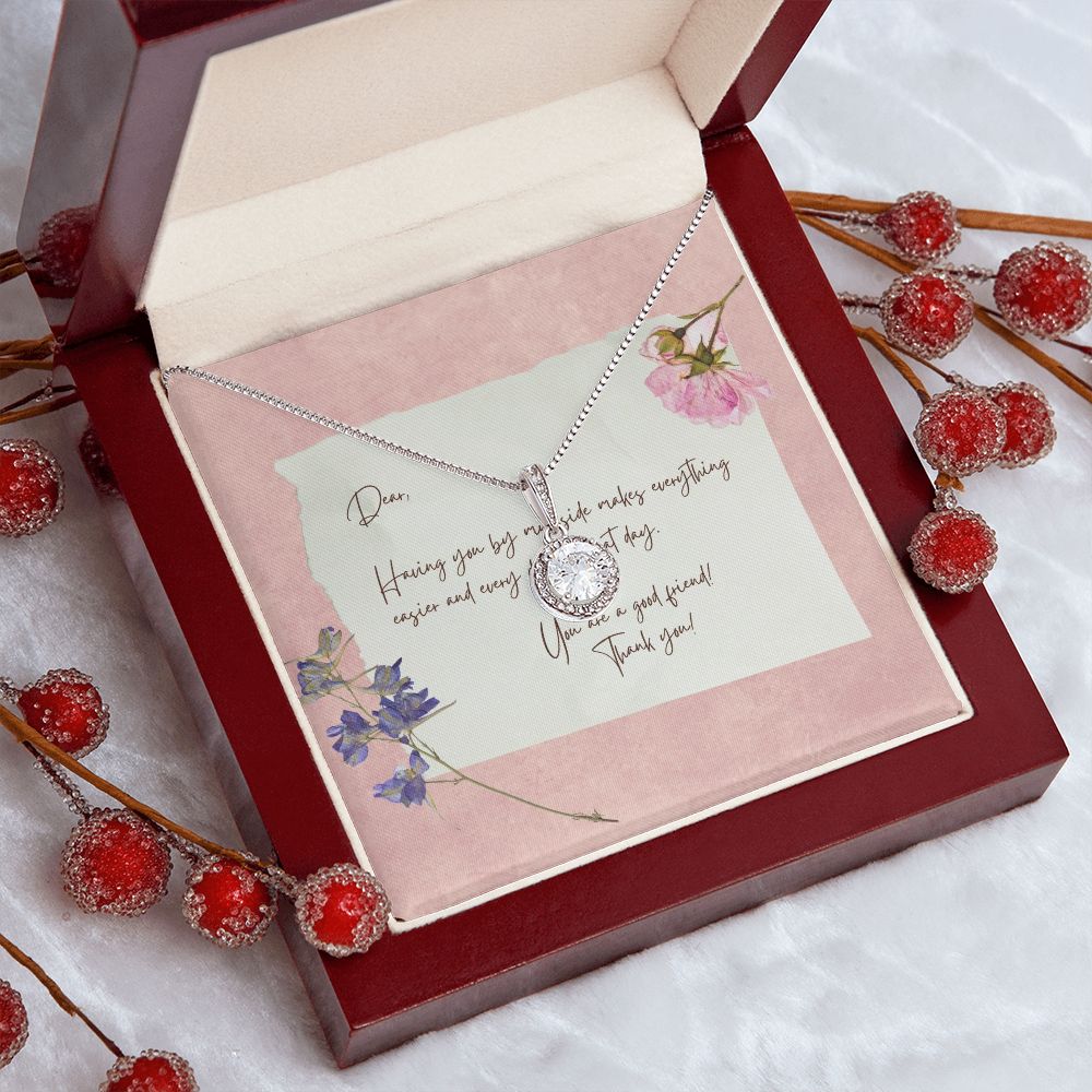 To My Good Friend dazzling Eternal Hope Necklace cubic zirconia that will sparkle