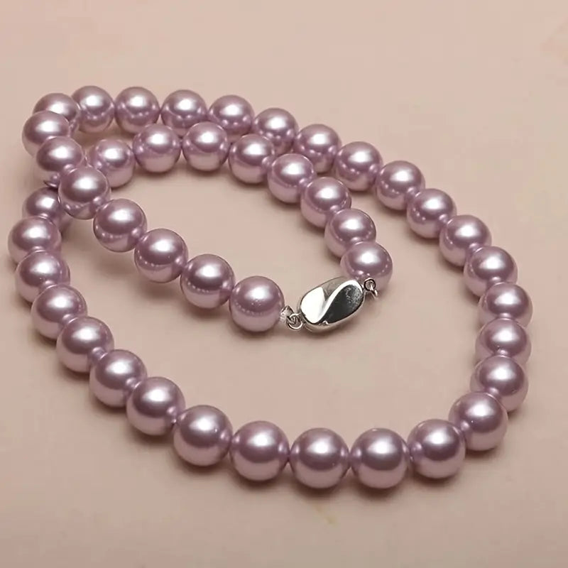 Beautiful Japanese AAA8-9mm Pearl Necklace Set 925s