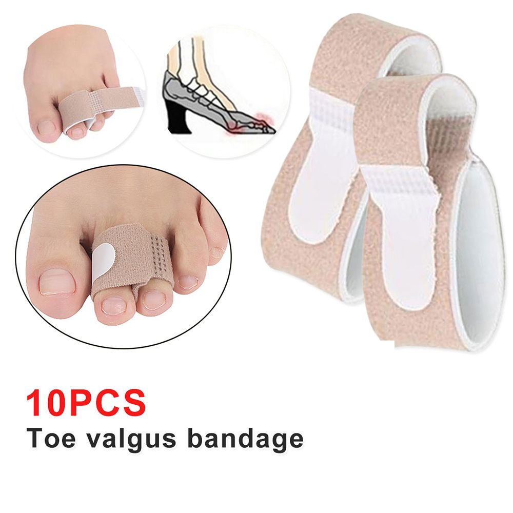 10 Pcs/lot Fabric Toe Finger Straightener Hammer Toe Hallux Valgus Corrector Bandage Toe Separator Splint Wraps Foot Care