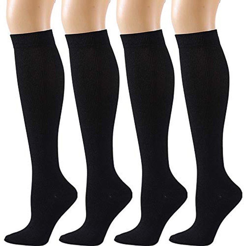 3 PAIRS Cycling Compression Stockings Flying Pregnancy Swelling Sports Socks Men And Women Hiking Running Socks 20-30 MmHg