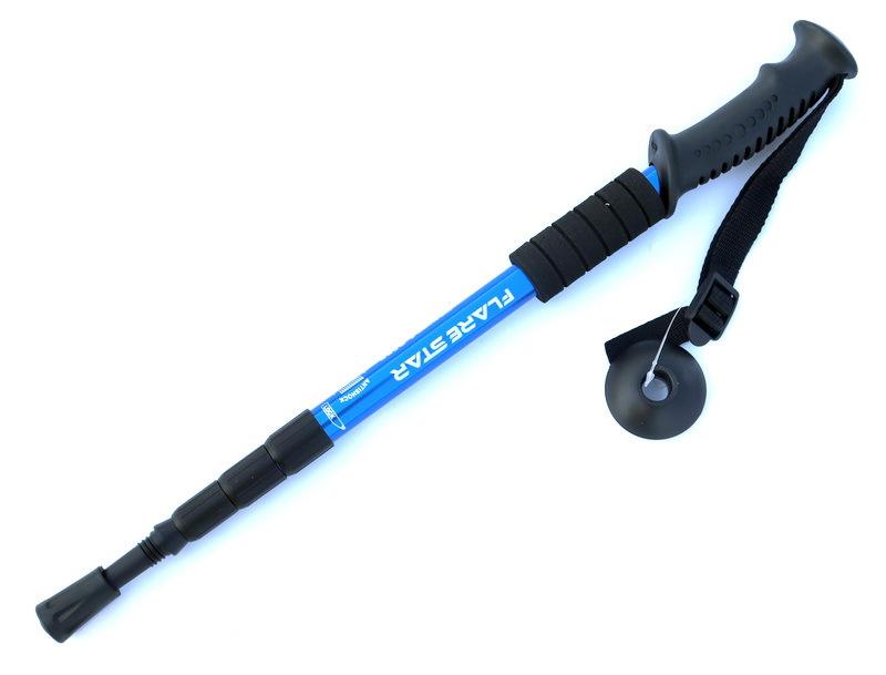 Hiking Pole Walking Stick adjustable Mountain Climbing Aluminum Alloy Telescopic Four Section Trekking Pole for Outdoor
