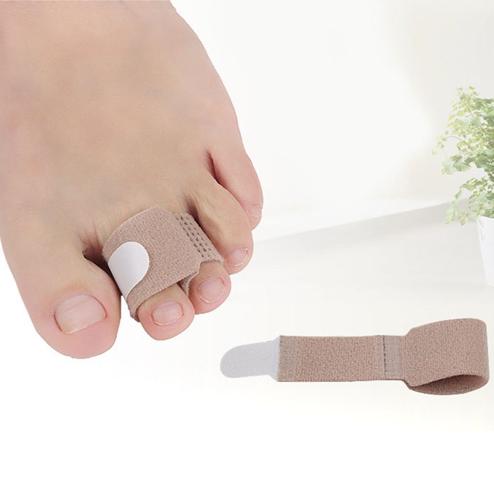 10 Pcs/lot Fabric Toe Finger Straightener Hammer Toe Hallux Valgus Corrector Bandage Toe Separator Splint Wraps Foot Care