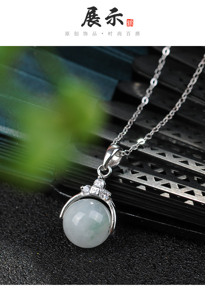 Factory Wholesale Natural Myanmar Emerald Pendant Avalokitesvara Buddha Male Ruyi Gourd Ring Fu Melon Sauteed Green Beans Lucky Beads