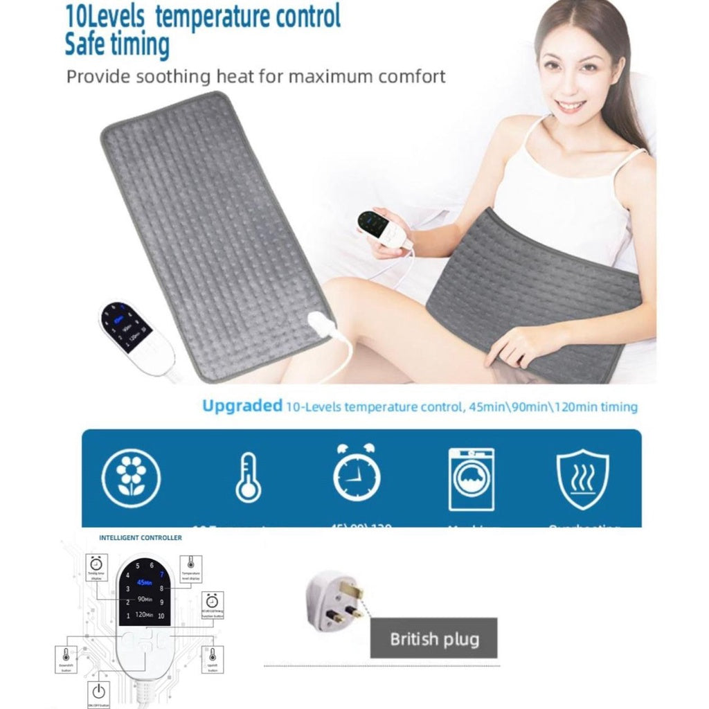 Heated Pad with Timer | Comforting Heat Pack for Full Body Relief | Perfect for Therapeutic Massage, Menstrual Pain, an