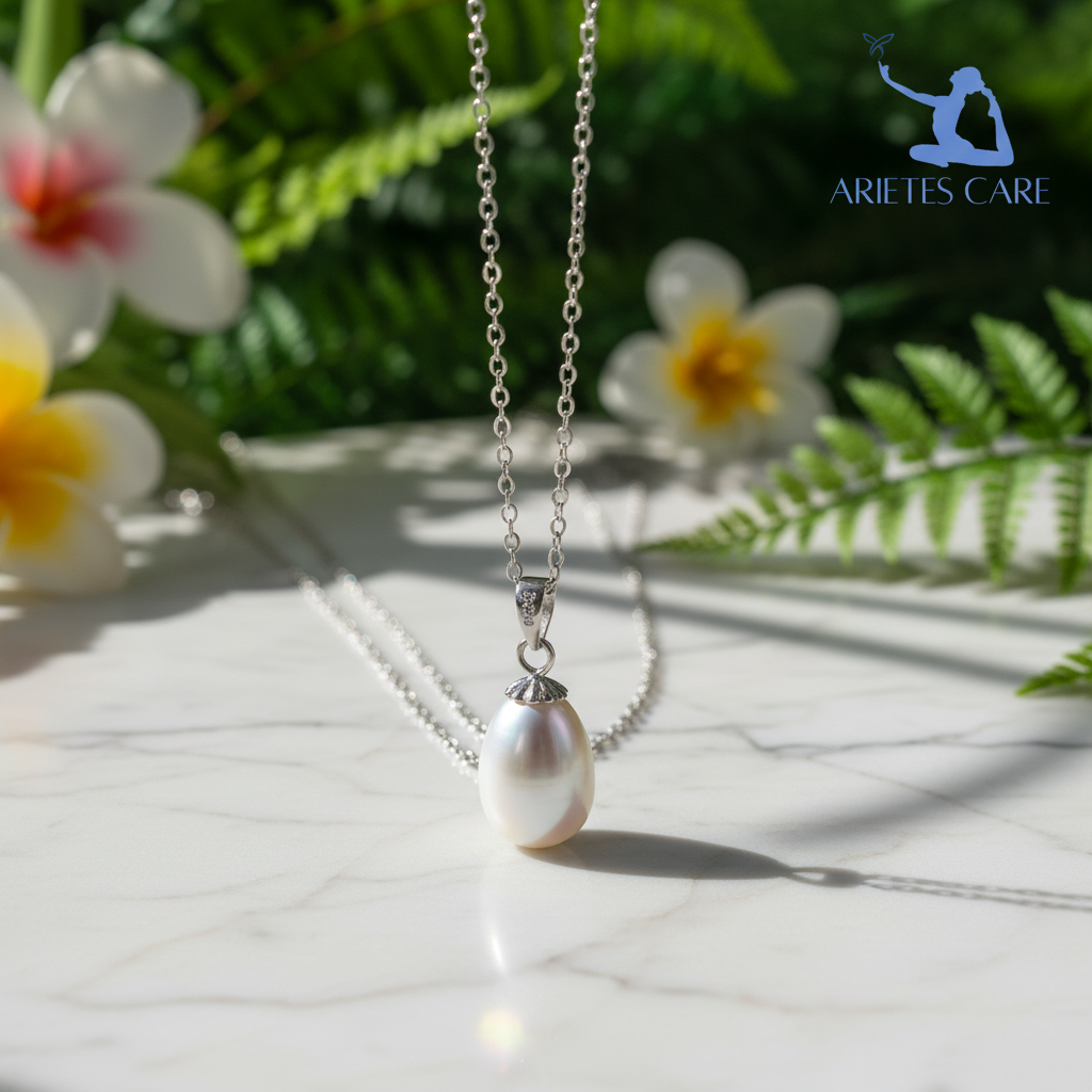 S925 Sterling Silver Teardrop Freshwater Pearl Pendant Necklace for Women | Quiet Luxury Elegant Jewelry Gift