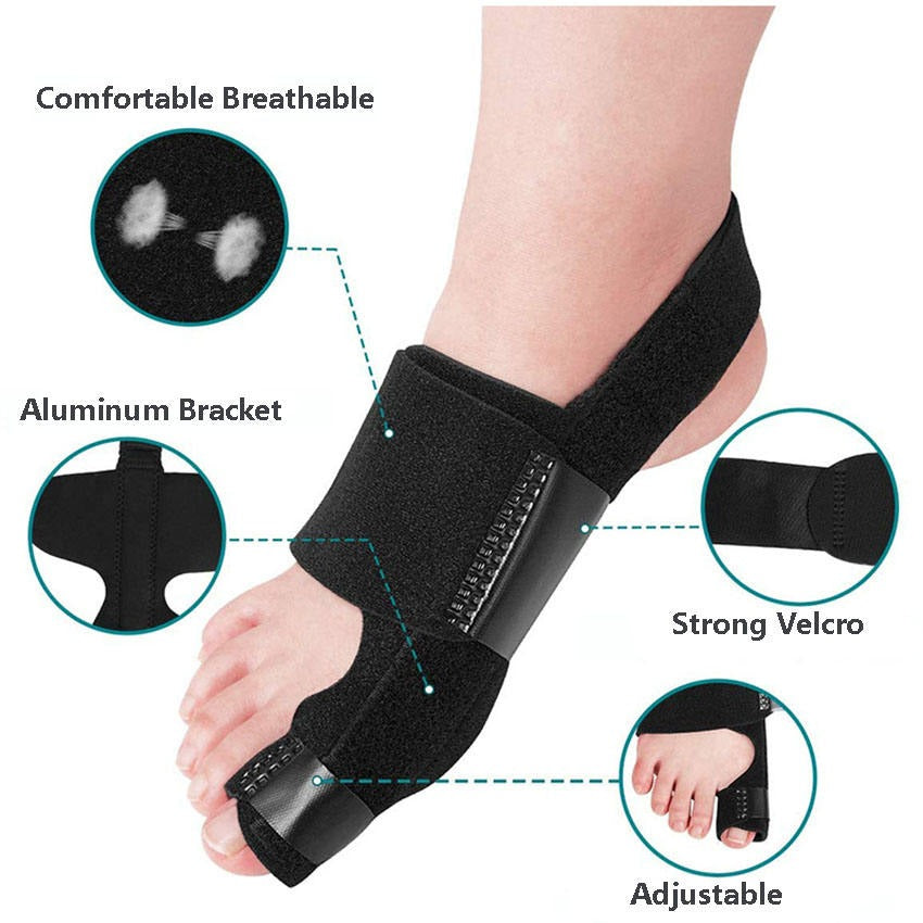 Bunion Sleeve Toe Separator Hallux Valgus Bunion Corrector Orthotics Feet Bone Thumb Adjuster Correction Pedicure Sock Straightener