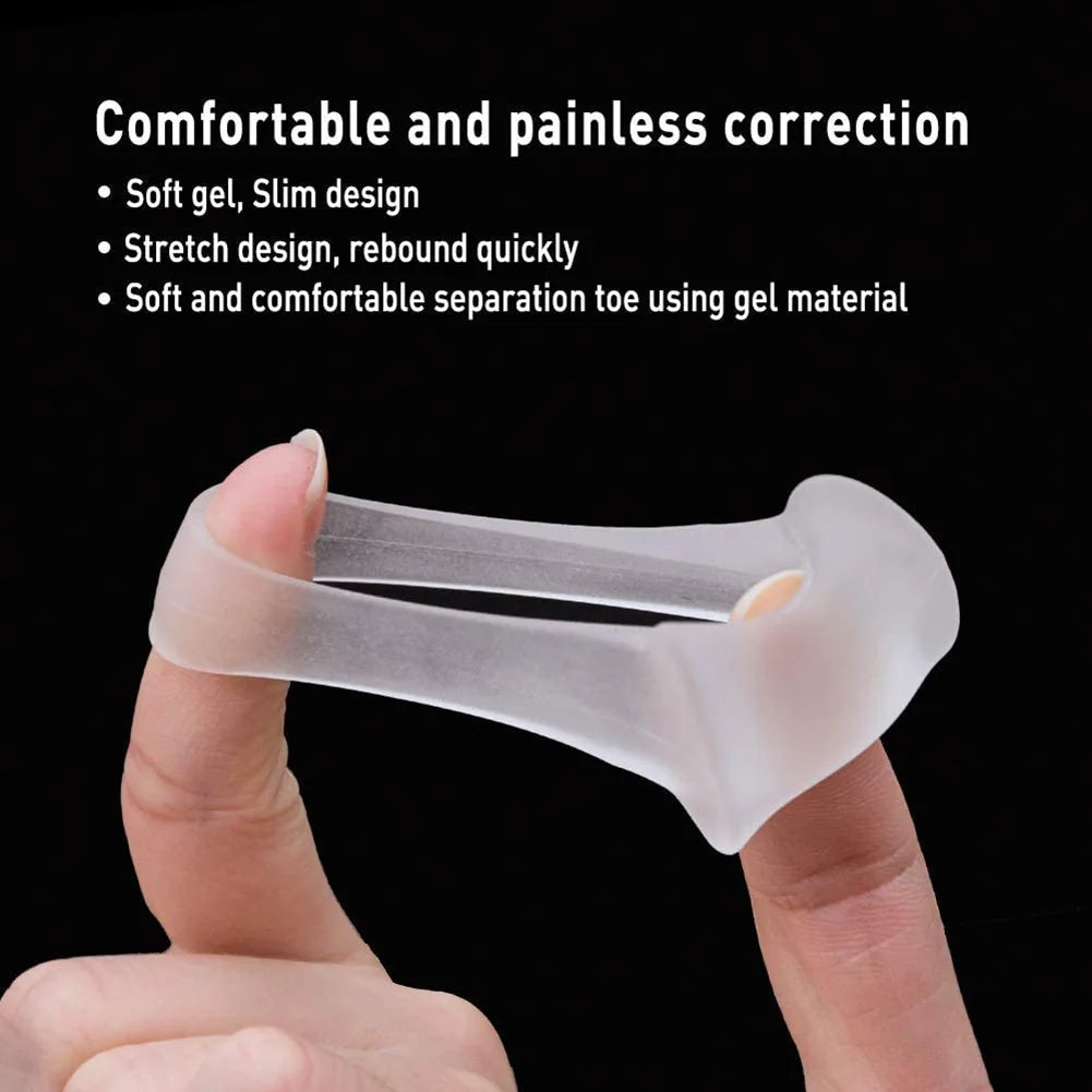 3 Pair Toe Separators Toe Silicone Bunion Guard Foot Care Orthopedic Finger Toe Separator Correction Pad Foot Care Tool