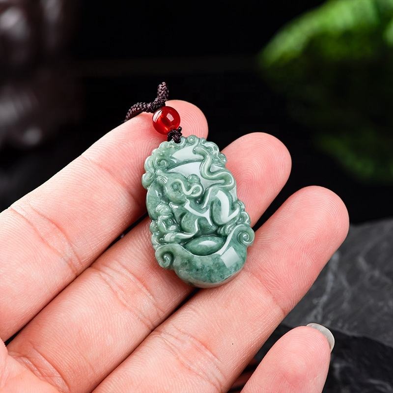 Natural Jadeite the twelve Jade zodiac necklace signs pendant fashion men's and women's accessories jade necklace