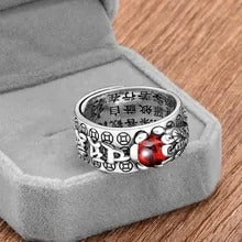 Adjustable Prosperity Pixiu Charm Ring with Auspicious Engravings