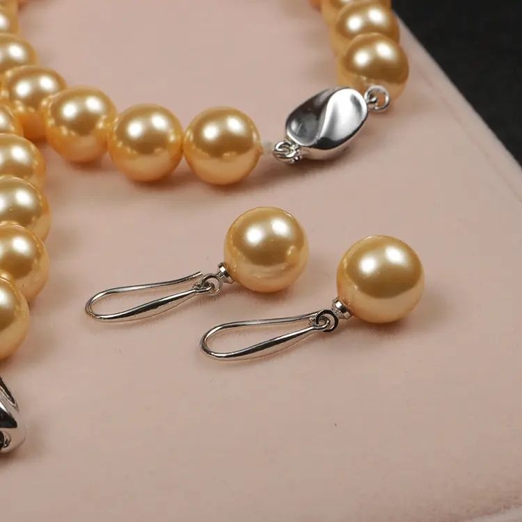 Beautiful Japanese AAA8-9mm Pearl Necklace Set 925s