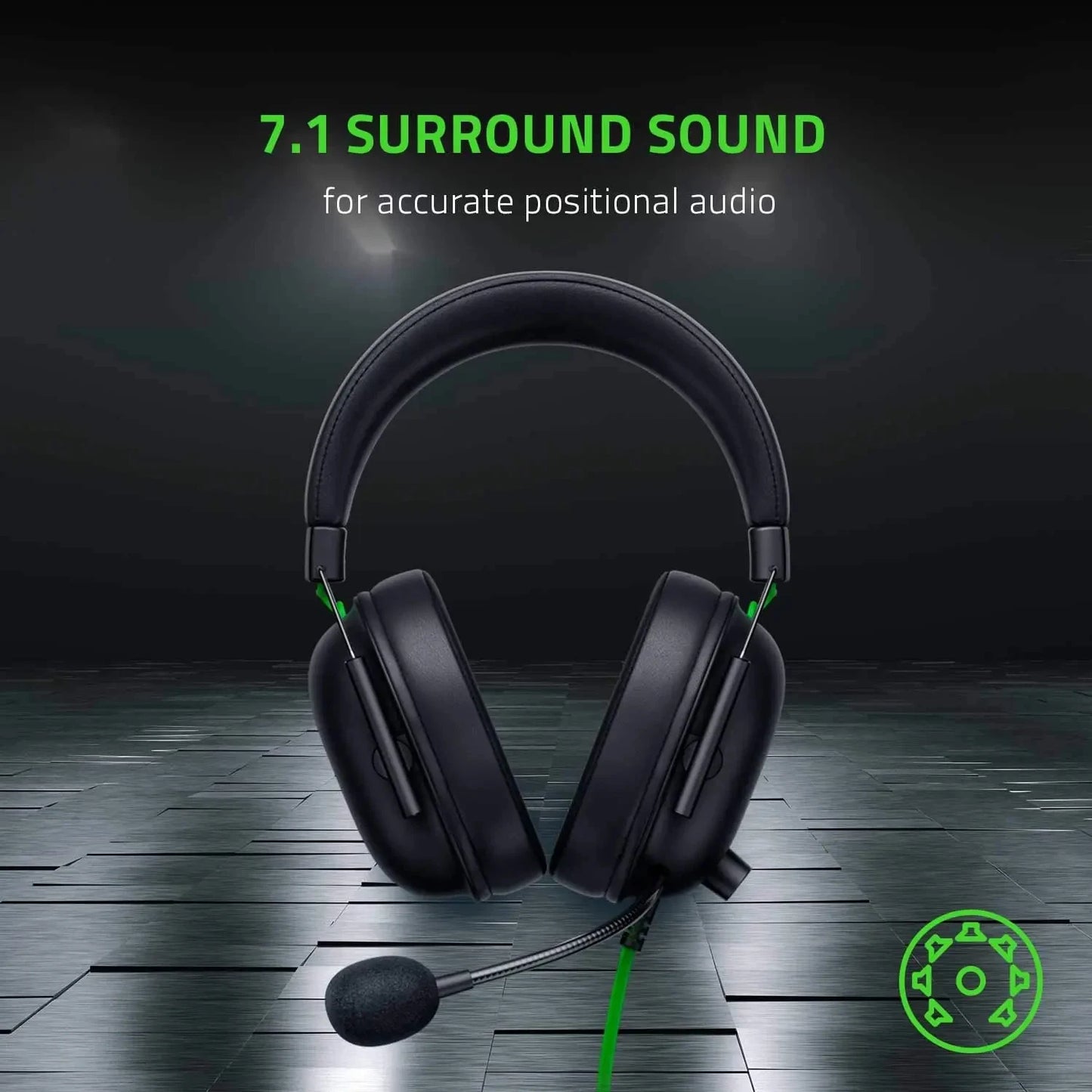 Razer-BlackShark V2 X Wired Gaming Headphone, Headset, 7.1 Surround Sound, Jogo para PS4,PS5, Nintendo Switch, Xbox