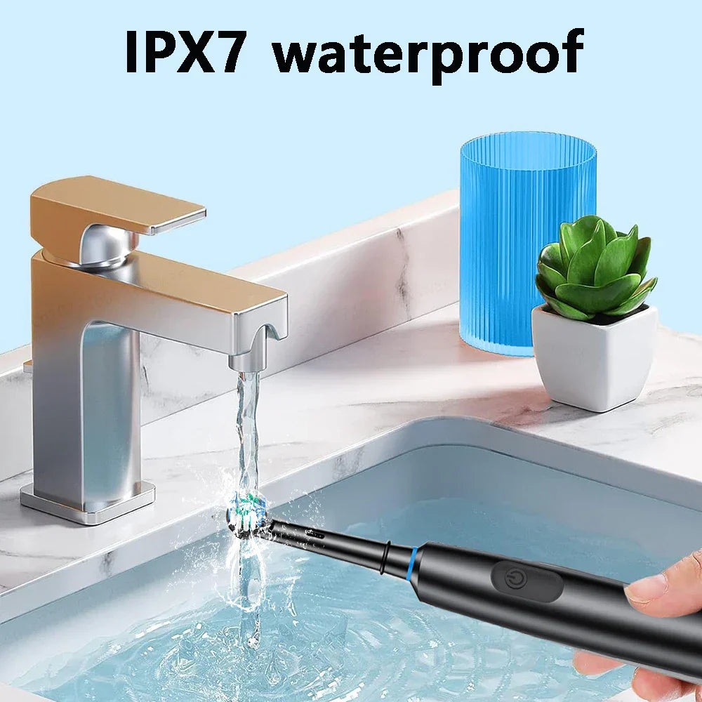 Electric Toothbrush Rotary Cleaning Teeth Brush Waterproof Electronic Tooth Brush With Timer Rechargeable Toothbrush with 8 Head