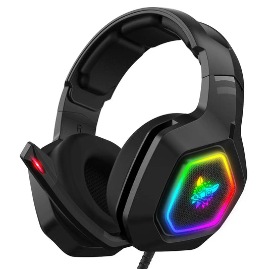 ONIKUMA K10 Gaming Headset,Stereo Bass Surround RGB Noise Cancelling Over Ear bluetooth Headphones with Mic