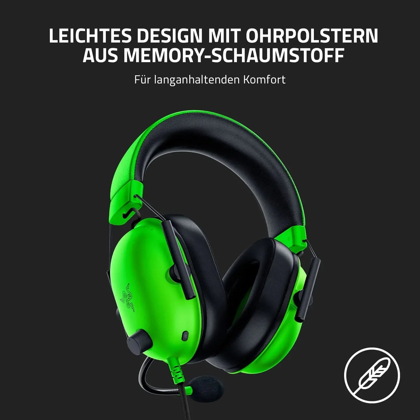 Razer BlackShark V2 X Wired Esports Headset Advanced Passive Noise Cancellation, 7.1 Surround Sound, Hyperclear Cardioid Mic