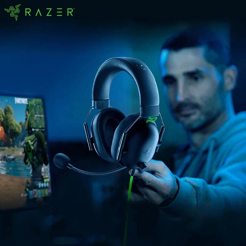 Razer-BlackShark V2 X Wired Gaming Headphone, Headset, 7.1 Surround Sound, Jogo para PS4,PS5, Nintendo Switch, Xbox