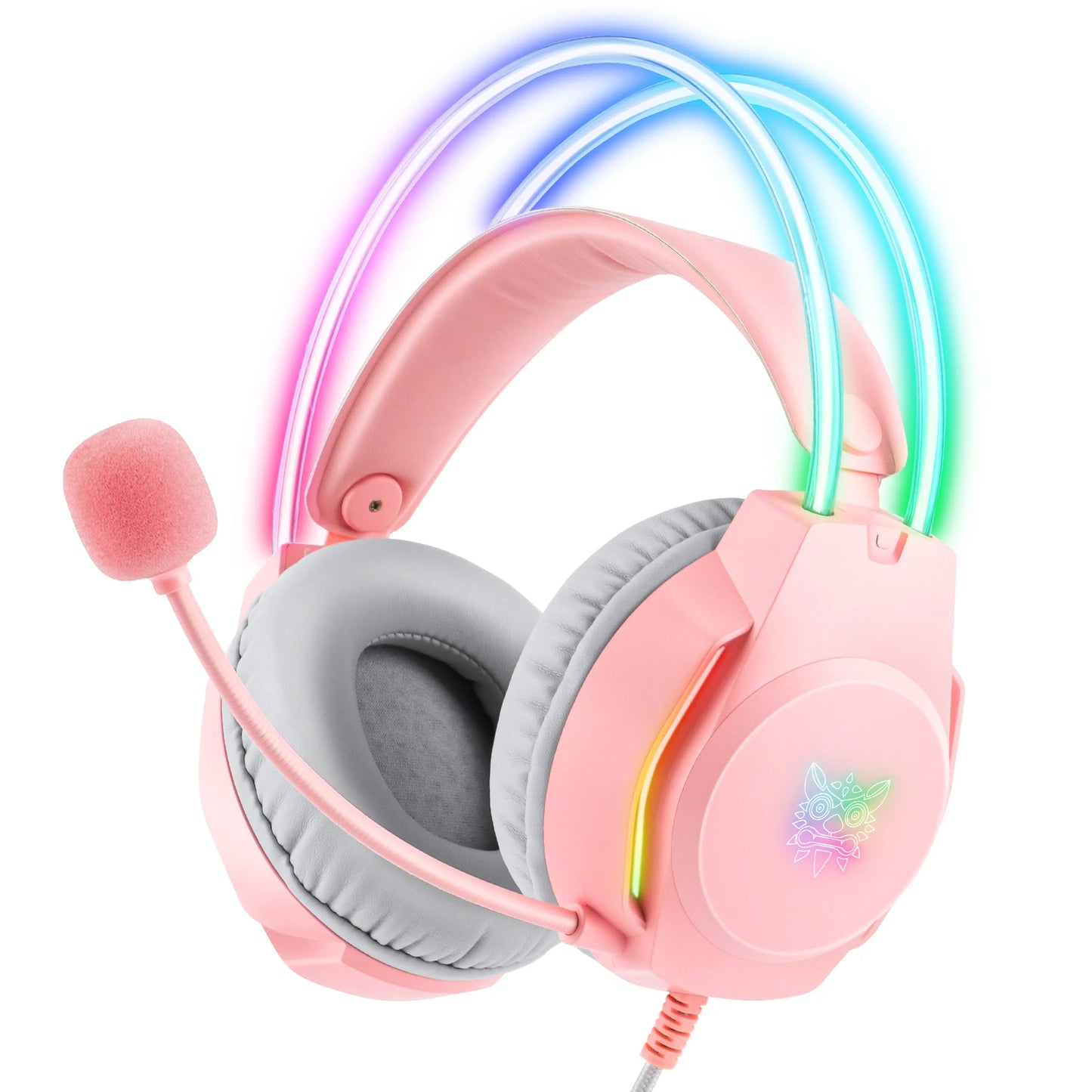 ONIKUMA X26 Wired Headphone with Headband RGB Light Flexible Mic Button Control Gaming Headset Gamer for Compute PC