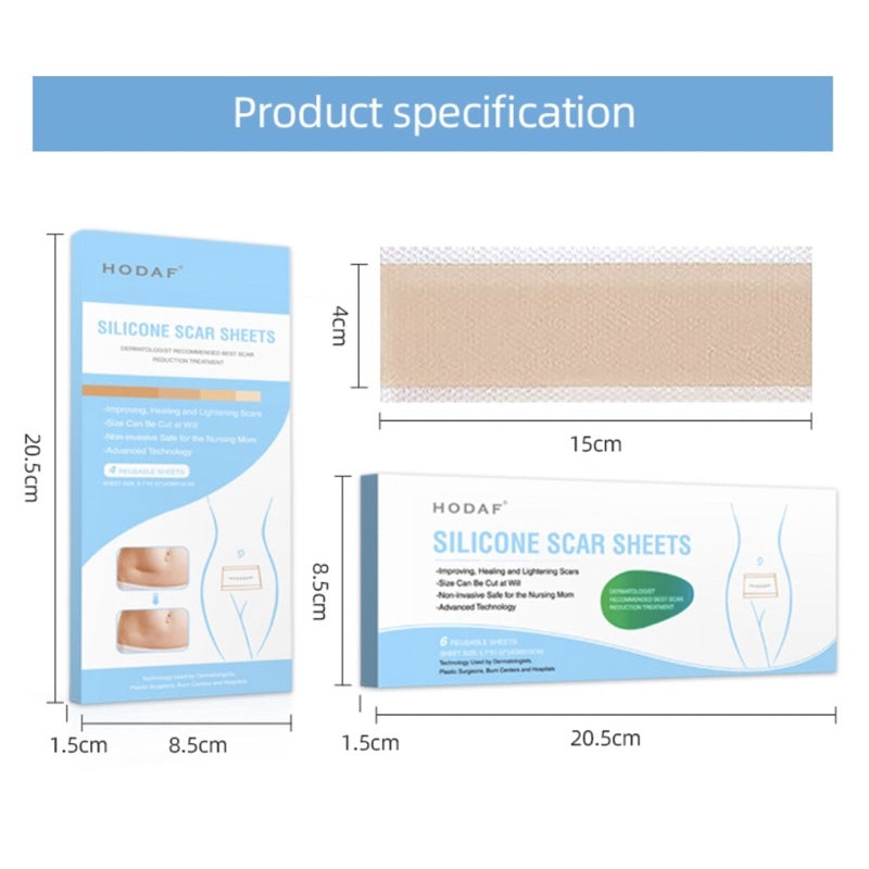 Reusable Silicone Scar Treatment Strips - Professional Quality Scar Reduction Tape for Surgical, C-Section & Injury Scar