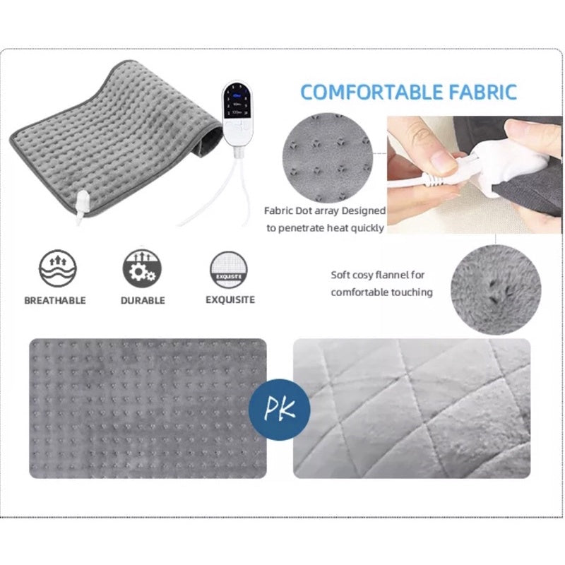 Heated Pad with Timer | Comforting Heat Pack for Full Body Relief | Perfect for Therapeutic Massage, Menstrual Pain, an