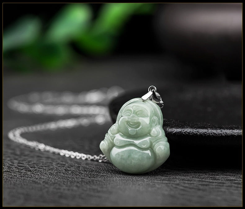 Natural Jade Buddha Pendant