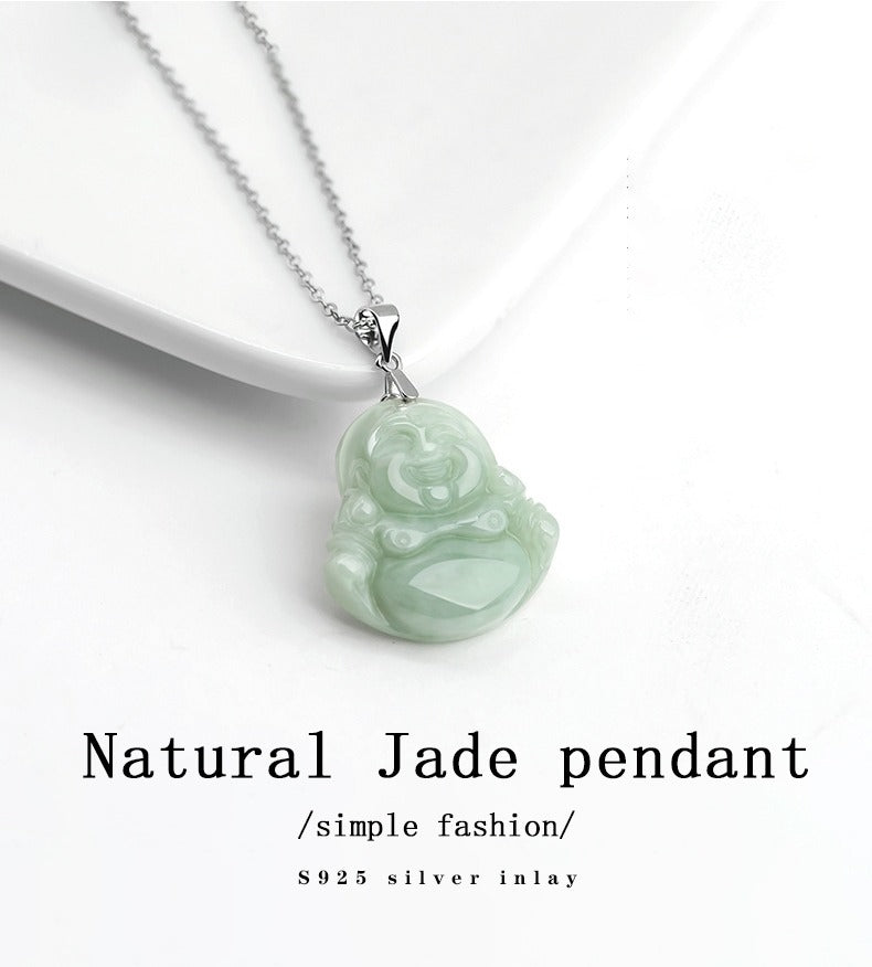 Natural Jade Buddha Pendant