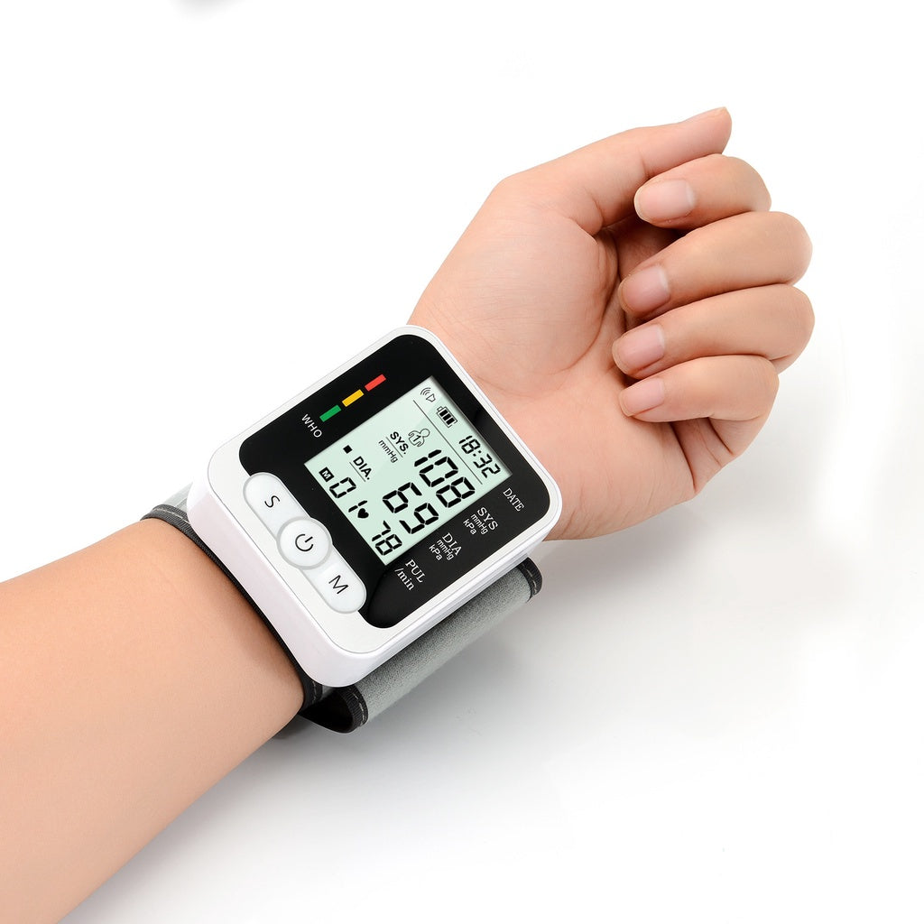 Aparelho De Pressao Digital Automatico De Pulso G-Tech GP400 Household Electronic Blood Pressure Measurement Wrist Sphygmomanometer