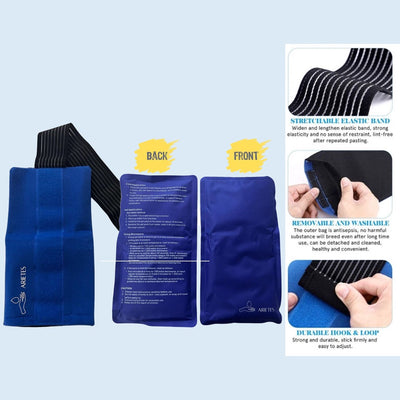 Cold Therapy Gel Wrap for Knee Pain Relief and Rapid Recovery - Reusable, Easy-to-Use Knee Brace for Sport Injuries