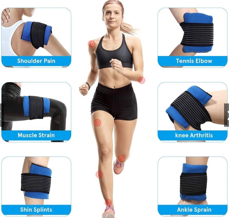 Cold Therapy Gel Wrap for Knee Pain Relief and Rapid Recovery - Reusable, Easy-to-Use Knee Brace for Sport Injuries