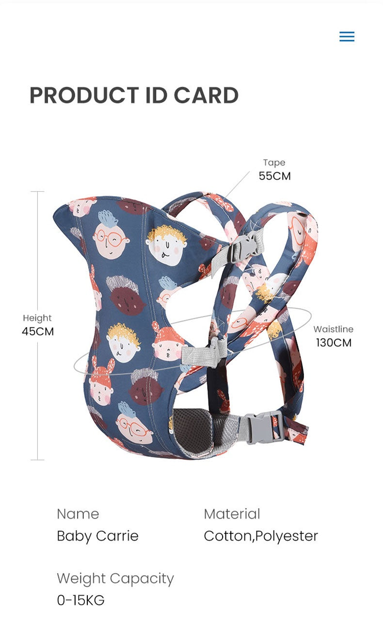 Baby Carrier Ergonomic Breathable Kangaroo Baby Travel Bag Backpack Adjustable Comfort Kids Toddler Infant Sling Labor Saving Easy To Carrier