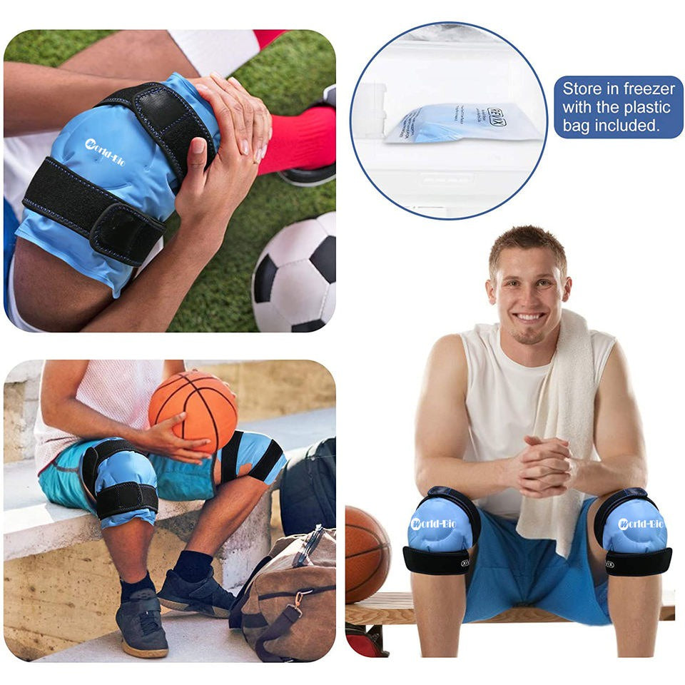 Cold Therapy Gel Wrap for Knee Pain Relief and Rapid Recovery - Reusable, Easy-to-Use Knee Brace for Sport Injuries