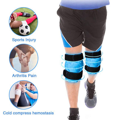 Cold Therapy Gel Wrap for Knee Pain Relief and Rapid Recovery - Reusable, Easy-to-Use Knee Brace for Sport Injuries