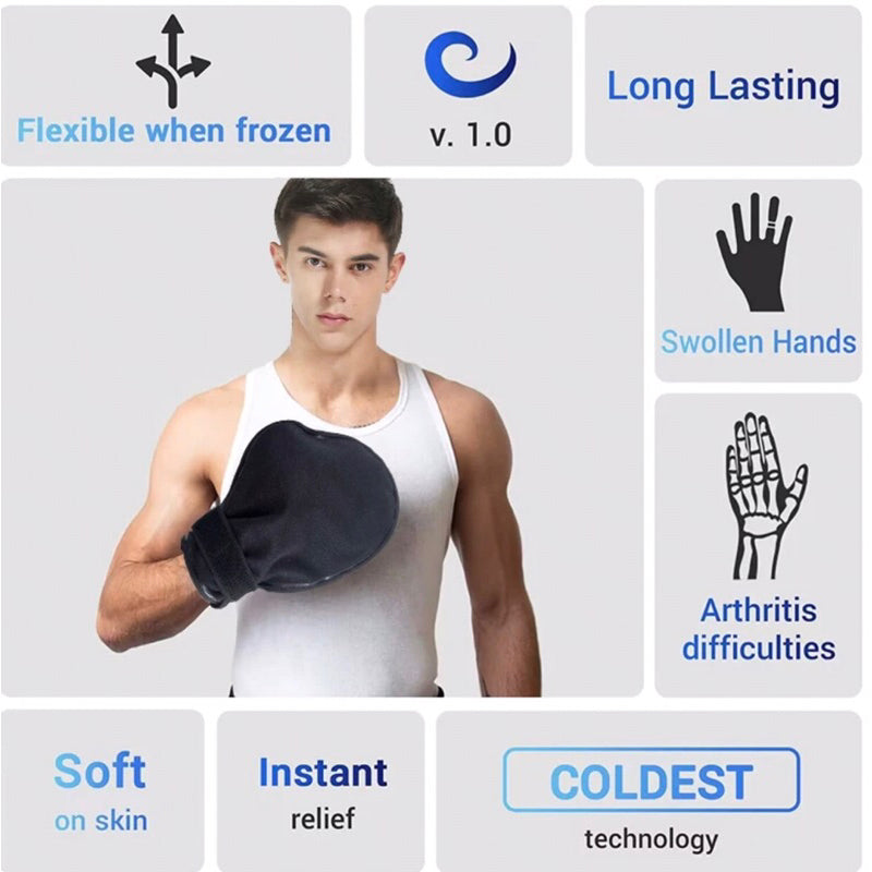 Wrist Support Hand Hot Cold Gel Pack Mitten Reusable Ice pack for Carpal Tunnel Syndrome Eczema & Arthritis Pain Relief