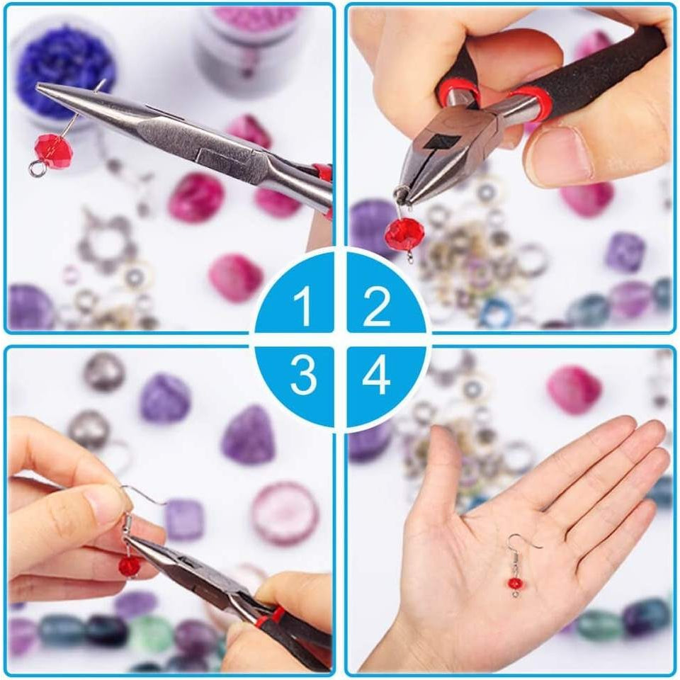 DIY Jewelry Making Supplies Kit with Jewelry Tools, Jewelry Wires and Jewelry Findings for Jewelry Repair and Beading